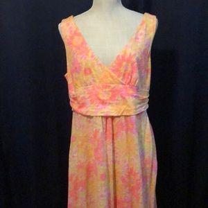Lilly Pulitzer maxi floral dress sz L